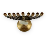 Brass 9-Branch Hanukkah Menorah — thumbnail 2