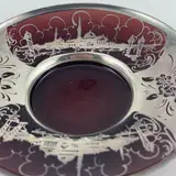 Venetian Ruby Glass Tea Set with Silver Overlay — thumbnail 6
