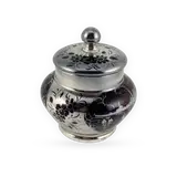 Venetian Ruby Glass Tea Set with Silver Overlay — thumbnail 4