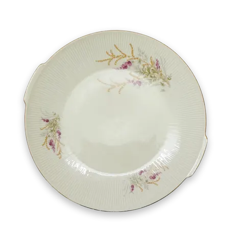 Faience plate with floral ornaments