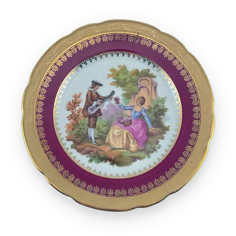 F.M. Limoges Porcelain Decorative Plate