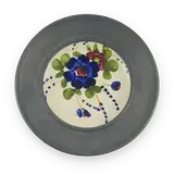 Pewter and ceramic wall plate — thumbnail 1