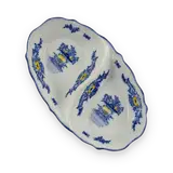Double serving bowl with flowers — thumbnail 1