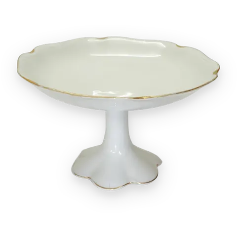 Decorative faience bowl with gold rim