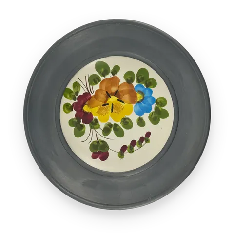 Pewter Framed Decorative Wall Plate