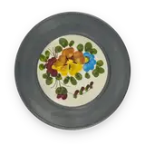 Pewter Framed Decorative Wall Plate — thumbnail 1