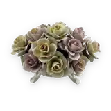 Rose-Adorned Ceramic Basket — thumbnail 1