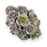 Rose-Adorned Ceramic Basket — thumbnail 3