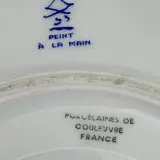 Couleuvre Hand-Painted Porcelain Plates Pair — thumbnail 7