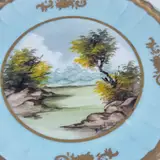 Couleuvre Hand-Painted Porcelain Plates Pair — thumbnail 6