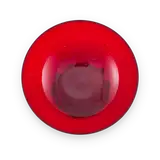 Red glass pedestal bowl — thumbnail 2