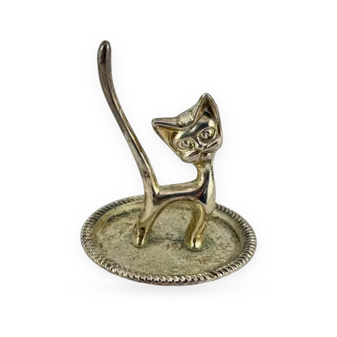 Sheratonn Silver-Plated Cat Ring Holder