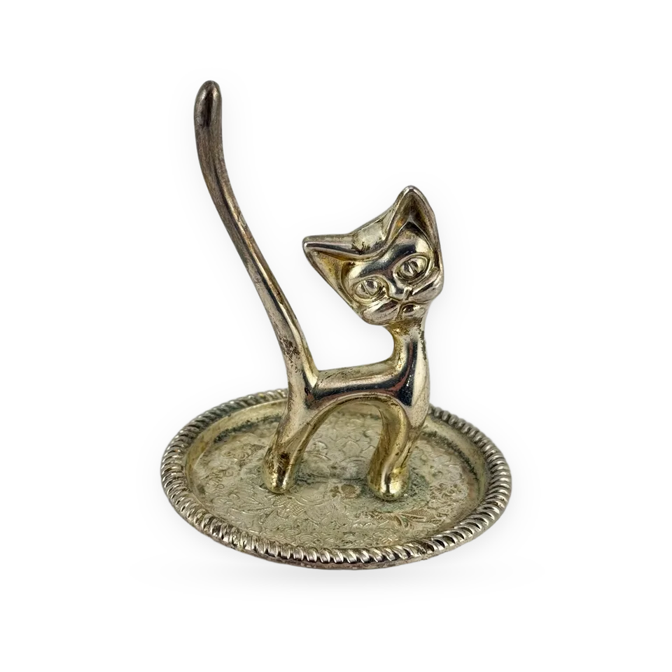 Sheratonn Silver-Plated Cat Ring Holder — Image 1