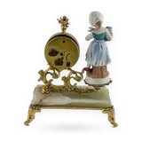 Vintage Ritz Desk Clock with Figurine — thumbnail 2