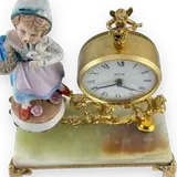 Vintage Ritz Desk Clock with Figurine — thumbnail 3