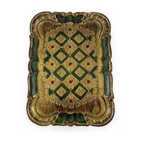 Florentine Gilt Wood Decorative Tray