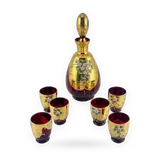 Ruby Glass Liqueur Decanter Set — thumbnail 1