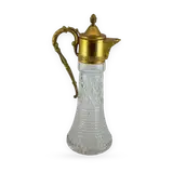 Vintage Claret Jug with Brass Mounts — thumbnail 1