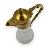 Vintage Claret Jug with Brass Mounts — thumbnail 3