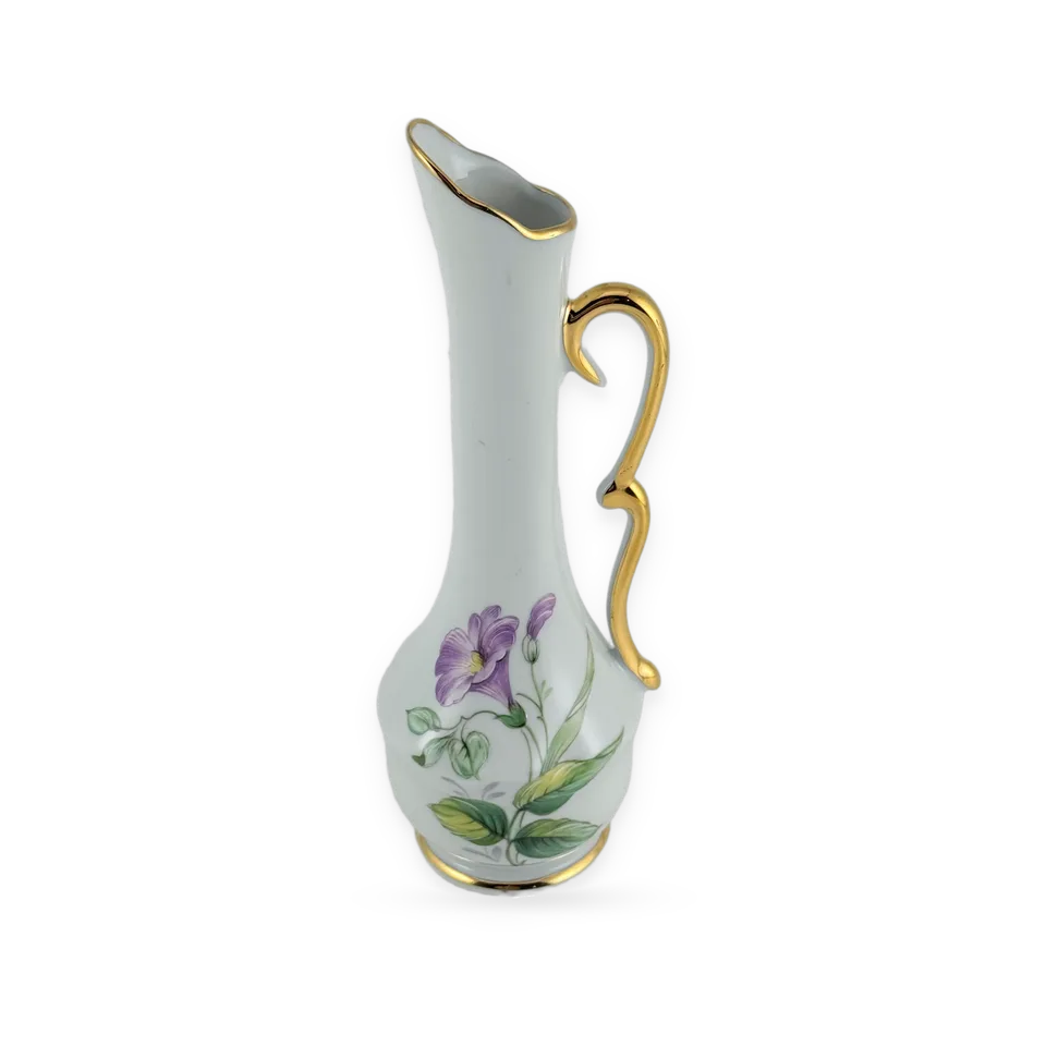Limoges porcelain decorative ewer vase — Image 1