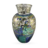 Hand-Painted Art Glass Decorative Vase — thumbnail 1