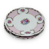 Rose-decorated dessert plates — thumbnail 1