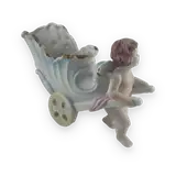 Porcelain Angel Carriage Vase — thumbnail 2
