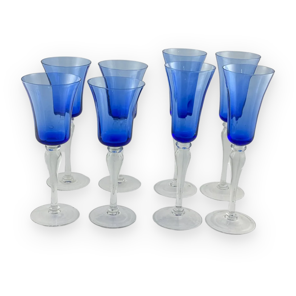 Cobalt Blue Stemware Glass Set — Image 1