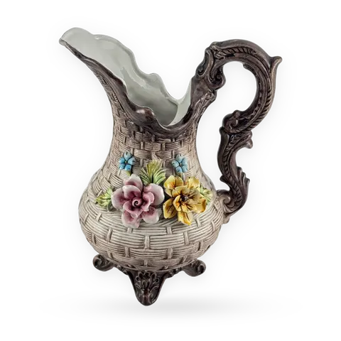 Capodimonte Ceramic Decorative Pitcher